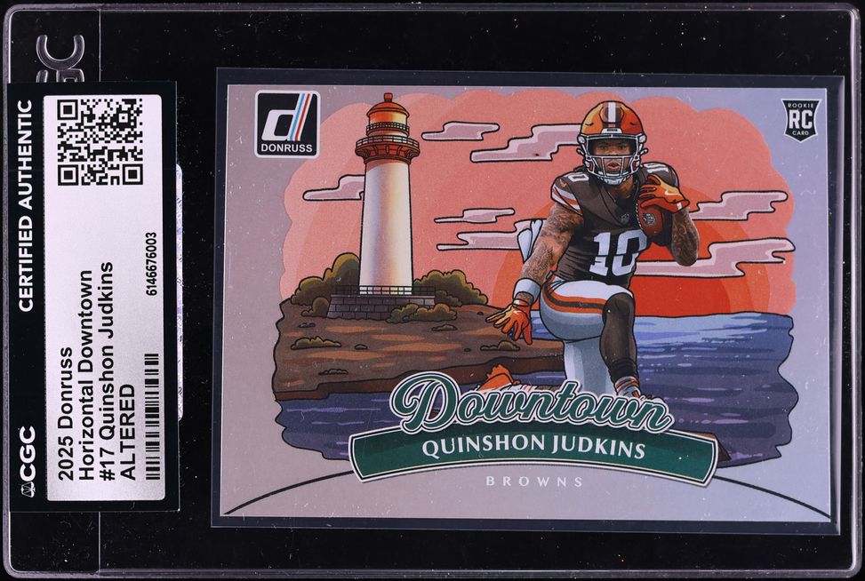 2025 Donruss Horizontal Downtown Quinshon Judkins ROOKIE #17 CGC ALTERED AUTH