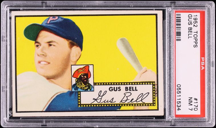 1952 Topps Gus Bell #170 PSA 7 NRMT