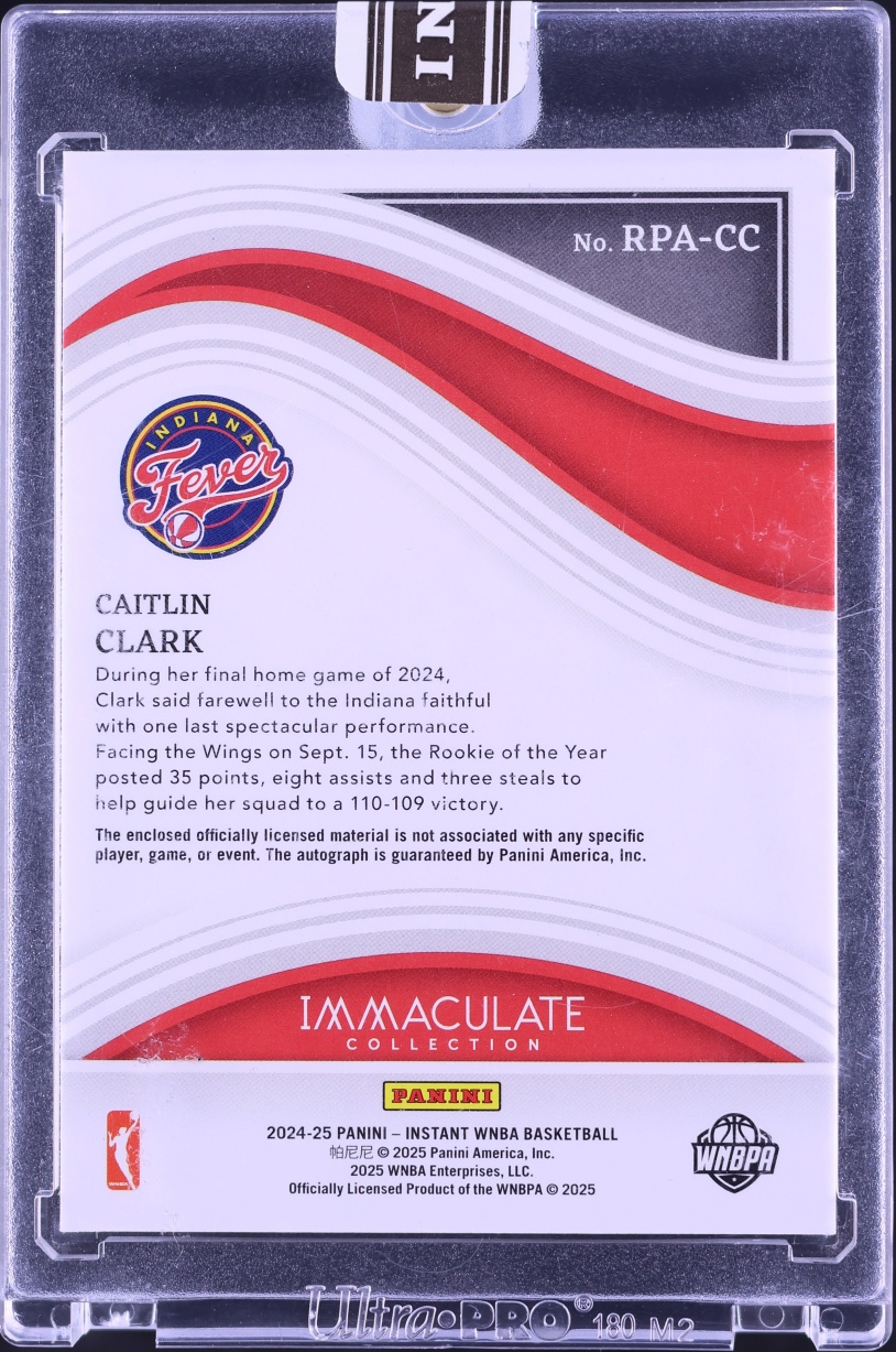 2024 Panini Royalty Immaculate Collection WNBA Caitlin Clark ROOKIE PATCH AUTO /99 #RPA-CC