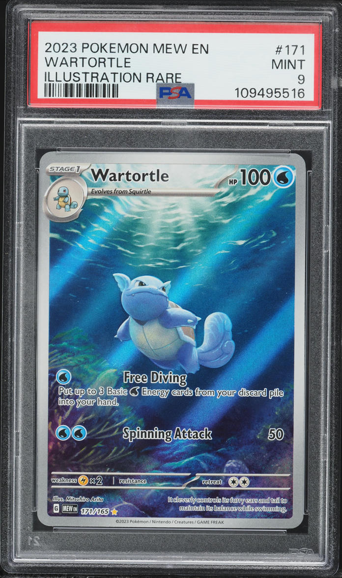 2023 Pokemon Scarlet & Violet 151 IR Wartortle #171 PSA 9 MINT