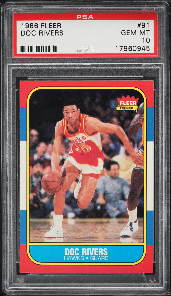 1986 Fleer Basketball Doc Rivers ROOKIE #91 PSA 10 GEM MINT
