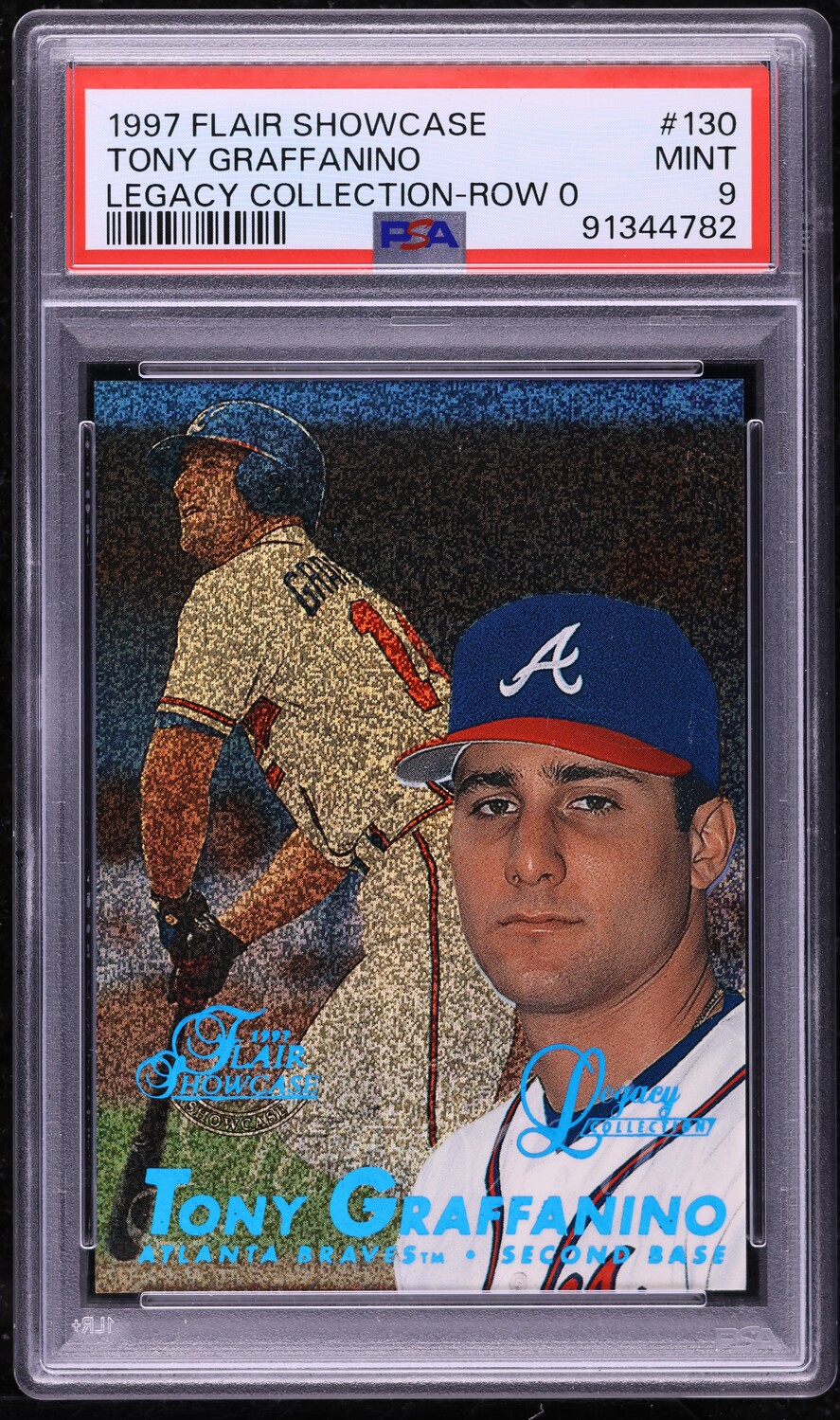 1997 Flair Showcase Legacy Collection Row 0 Tony Graffanino ROOKIE /100 #130 PSA 9 MINT