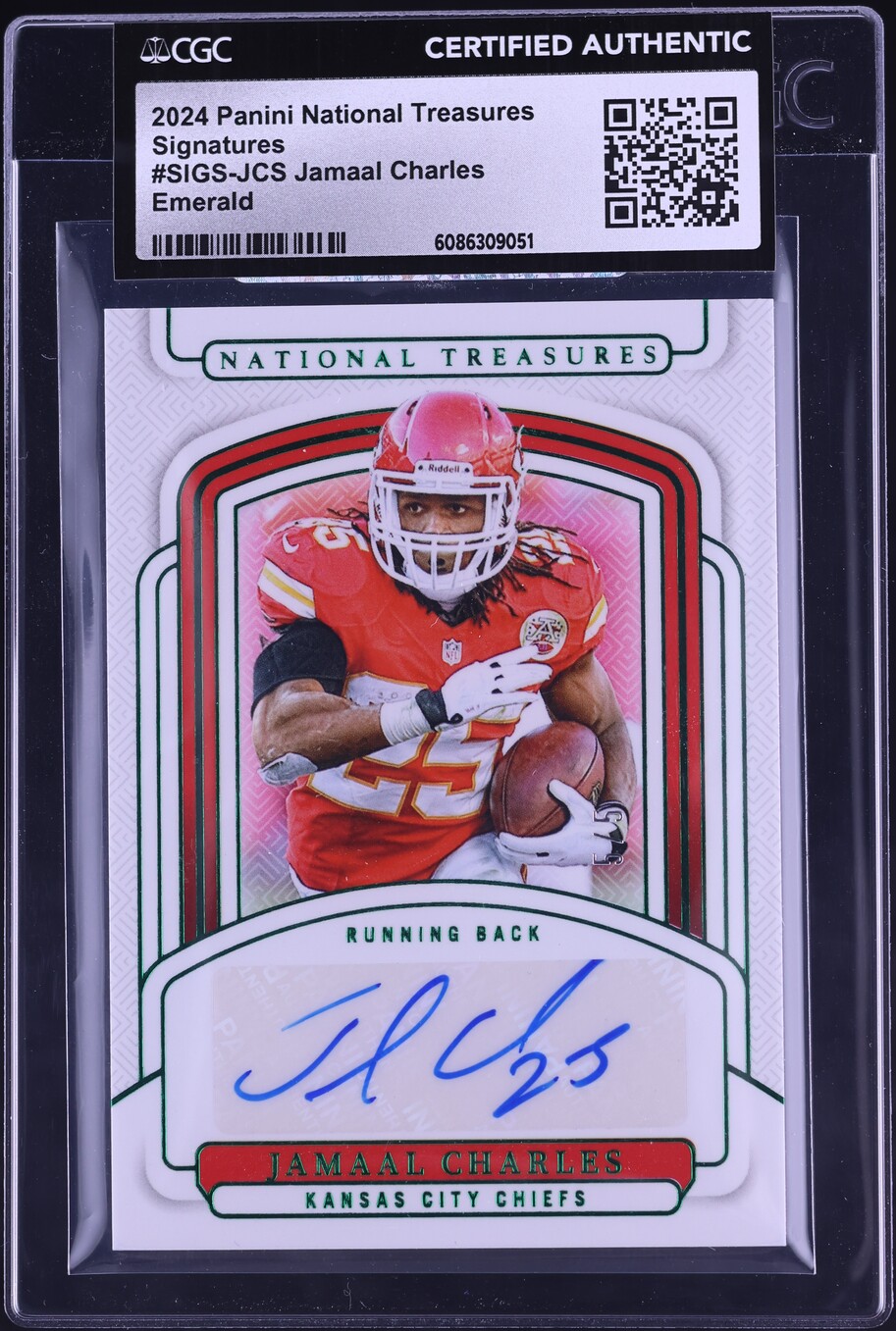2024 National Treasures Emerald Jamaal Charles AUTO #SIGS