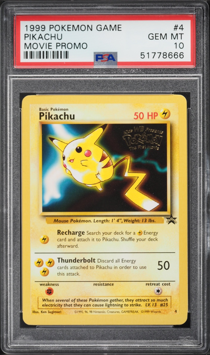 1999 Pokemon Movie Black Star Promo Pikachu #4 PSA 10 GEM MINT