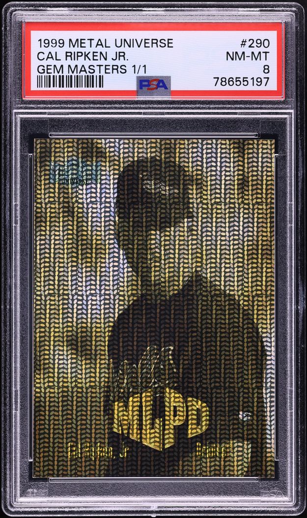 1999 Metal Universe Gem Masters Cal Ripken Jr. 1/1 #290 PSA 8 NM-MT