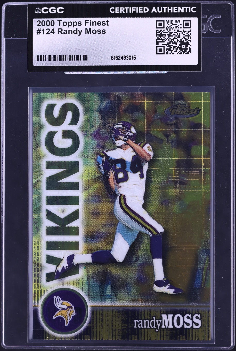 2000 Finest Football Randy Moss #124 CGC AUTH