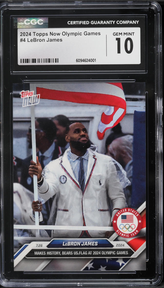 2024 Topps Now Olympic Games LeBron James #4 CGC 10 GEM MINT