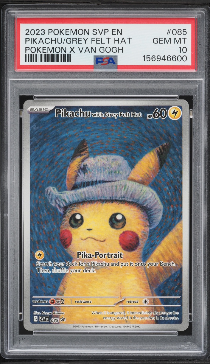 2023 Pokemon SV Promo Van Gogh Full Art Pikachu With Grey Felt Hat #85 PSA 10 GEM MINT
