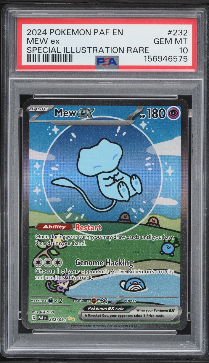2024 Pokemon Scarlet & Violet Paldean Fates SIR Shiny Mew ex #232 PSA 10 GEM MINT