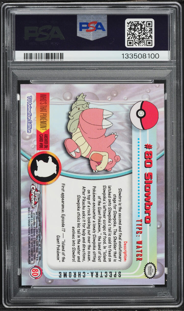 2000 Topps Chrome Pokemon Series 2 Spectra Slowbro #80 PSA 10 GEM MINT