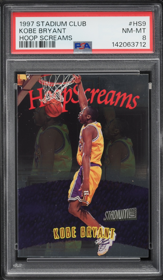 1997 Stadium Club Hoop Screams Kobe Bryant #HS9 PSA 8 NM-MT