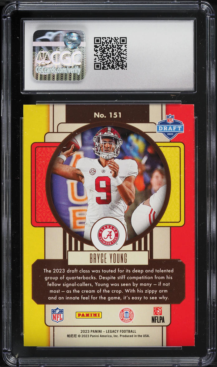 2023 Panini Legacy Bryce Young ROOKIE #151 CGC 9 MINT
