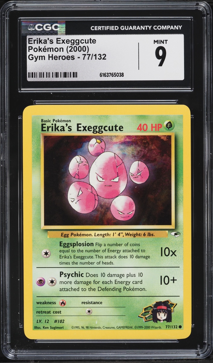 2000 Pokemon Gym Heroes Erika's Exeggcute #77 CGC 9 MINT