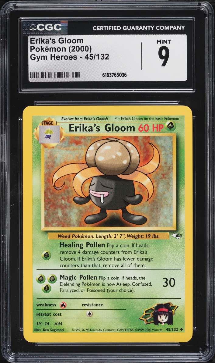 2000 Pokemon Gym Heroes Erika's Gloom #45 CGC 9 MINT