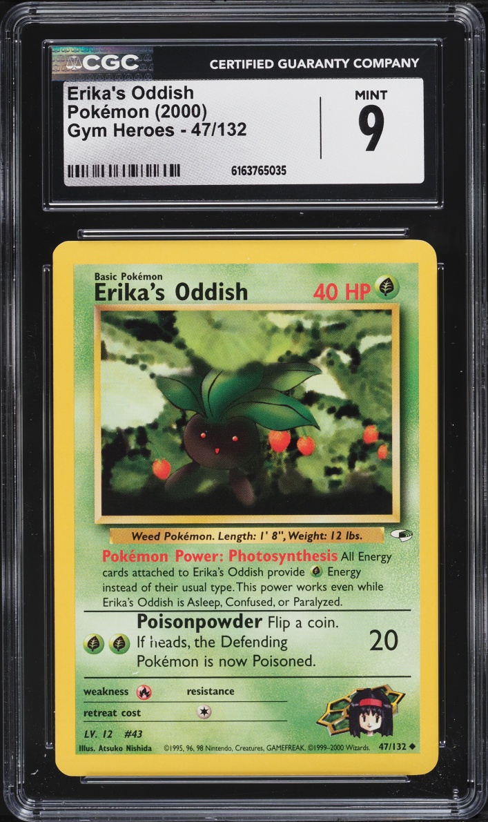2000 Pokemon Gym Heroes Erika's Oddish #47 CGC 9 MINT