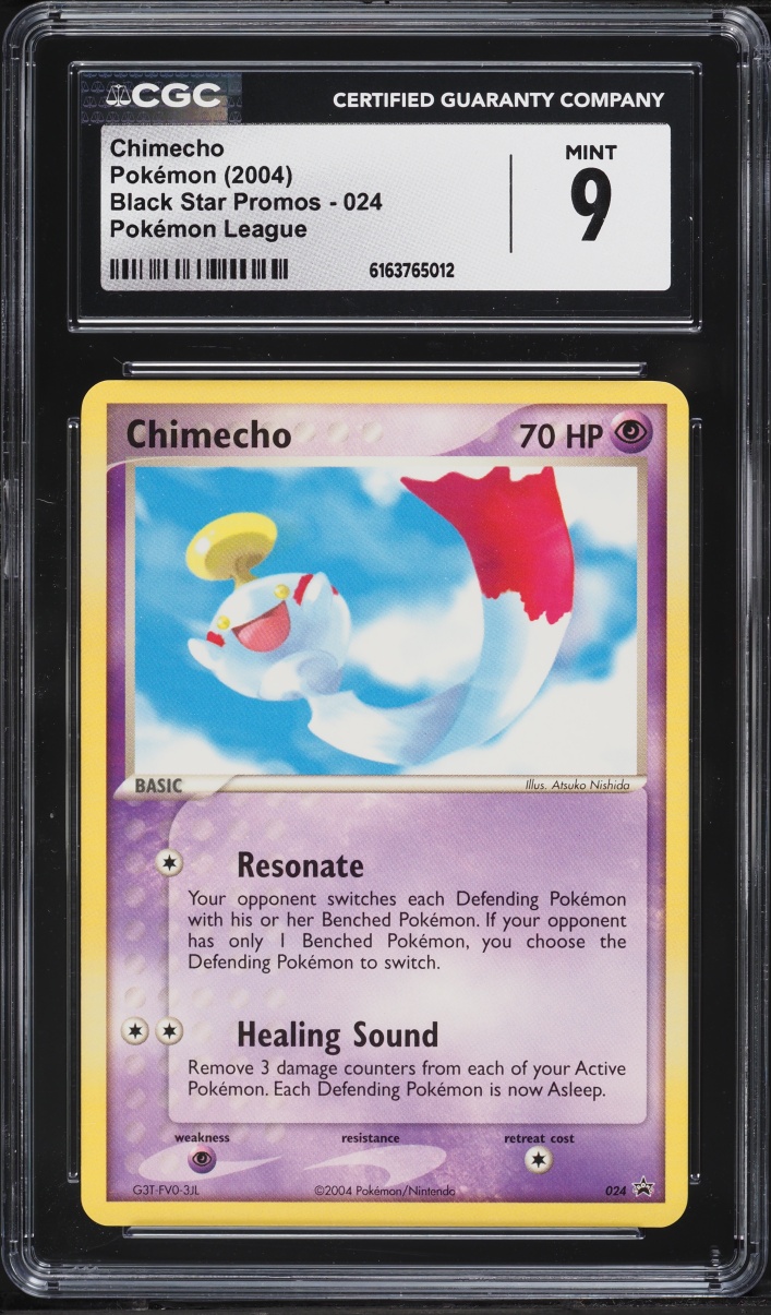 2004 Pokemon Black Star Promos Pokemon League Chimecho #024 CGC 9 MINT