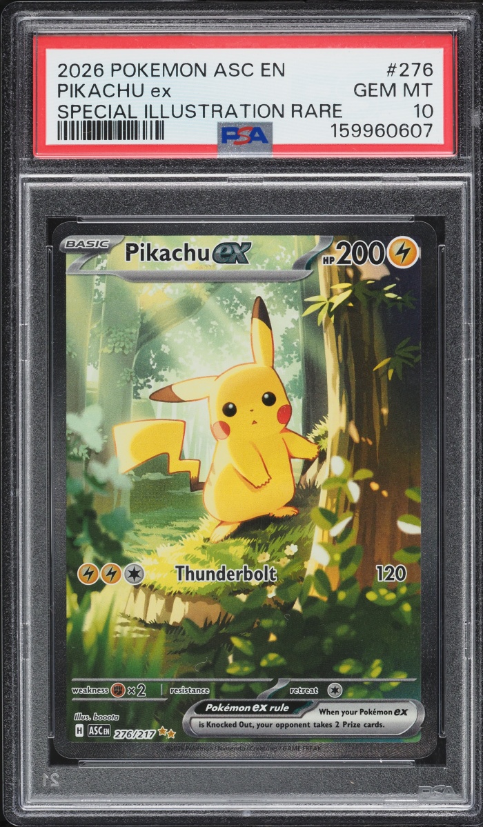 2026 Pokemon Mega Evolution Ascended Heroes SIR Pikachu EX #276 PSA 10 GEM MINT