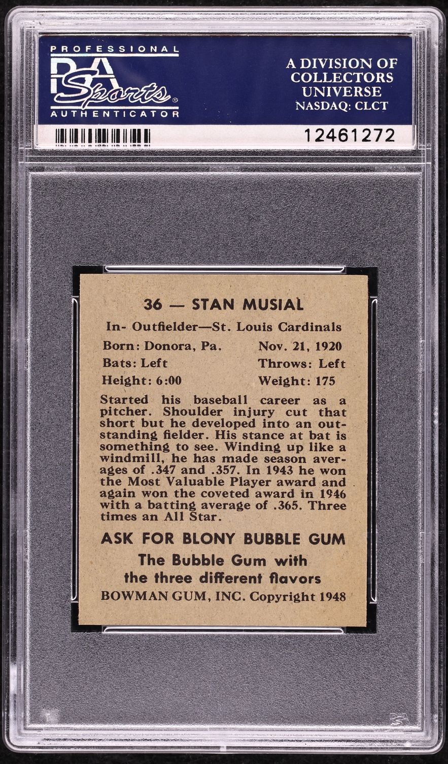 1948 Bowman Stan Musial ROOKIE #36 PSA 9 MINT