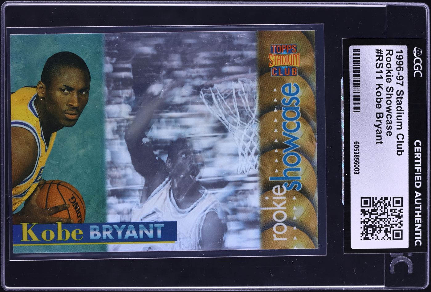 1996 Stadium Club Showcase Kobe Bryant ROOKIE #RS11 CGC AUTH