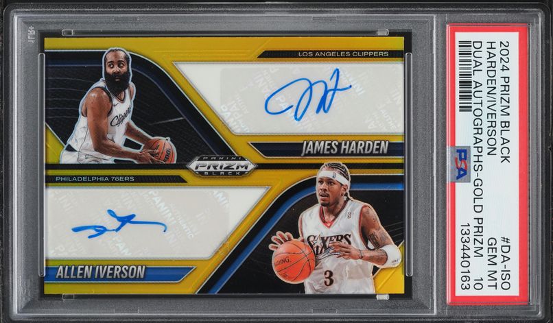 2019 Panini Mosaic Silver Prizm Allen Iverson #287 PSA 9 MINT on