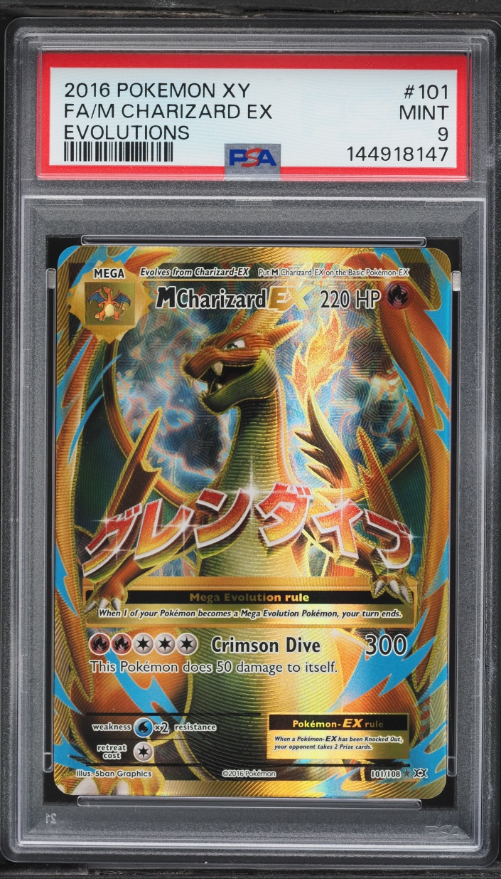 2016 Pokemon XY Evolutions Full Art M Charizard EX #101 PSA 9 MINT