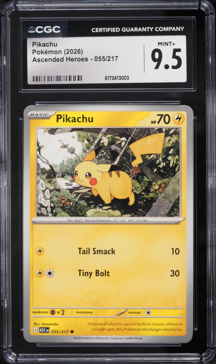 2026 Pokemon Mega Evolution Ascended Heroes Pikachu #55 CGC 9.5 MINT+