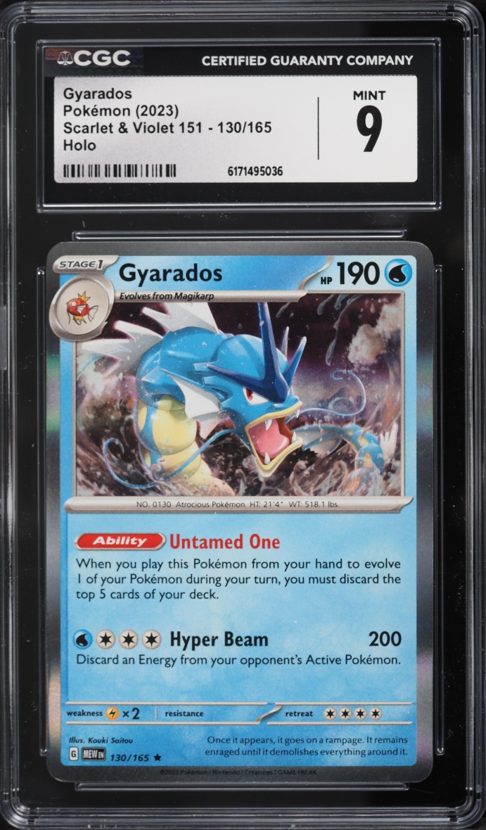 2023 Pokemon Scarlet & Violet 151 Holo Gyarados #130 CGC 9 MINT