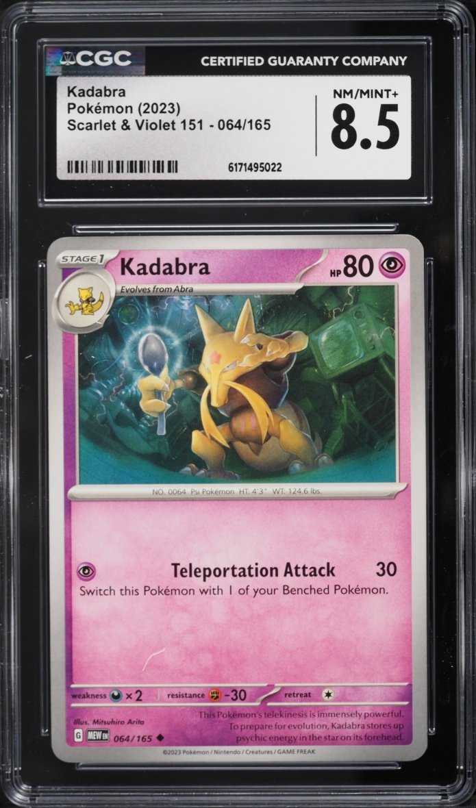 2023 Pokemon Scarlet & Violet 151 Kadabra #064 CGC 8.5 NM-MT+
