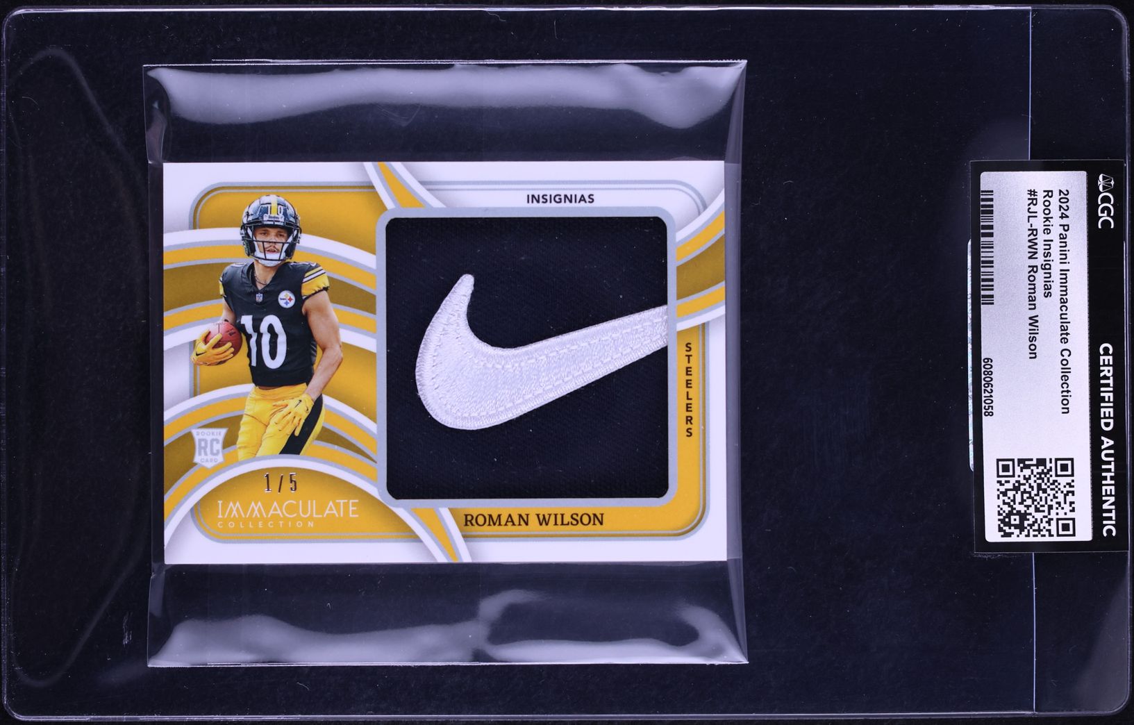 2024 Immaculate Collection Insignias Roman Wilson ROOKIE PATCH /5 CGC ...