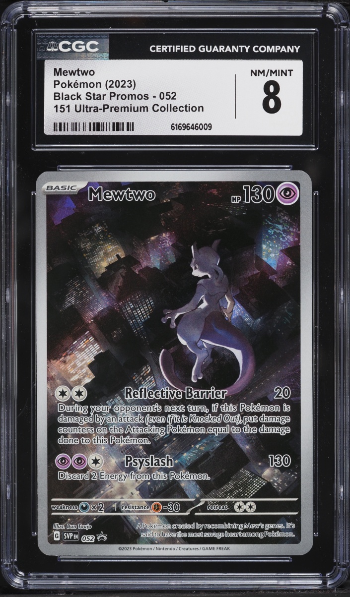 2023 Pokemon Scarlet & Violet Promo 151 Ultra Premium Collection Full Art Mewtwo #52 CGC 8