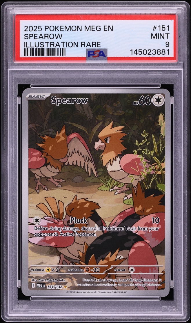 2025 Pokemon Mega Evolution IR Spearow #151 PSA 9 MINT