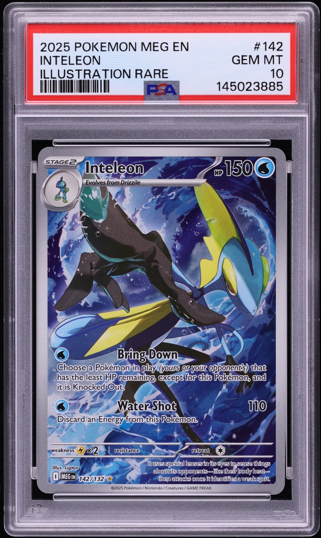 2025 Pokemon Mega Evolution IR Inteleon #142 PSA 10 GEM MINT