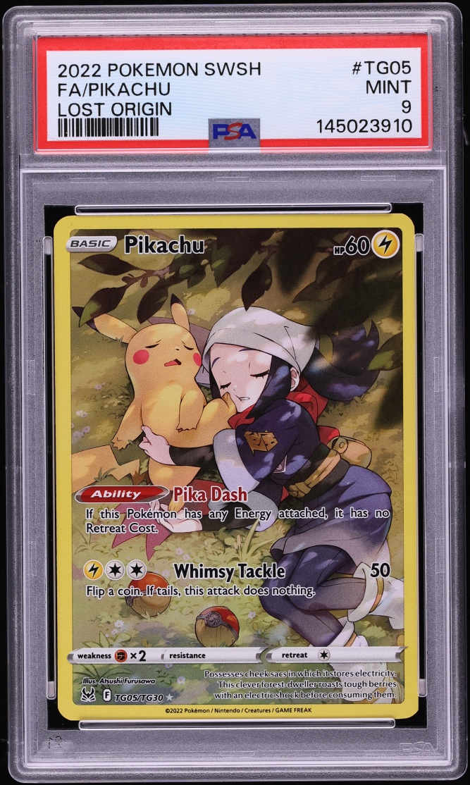 2022 Pokemon Sword & Shield Lost Origin Trainer Gallery CHR Pikachu #TG05 PSA 9 MINT