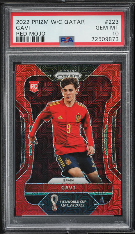 2022 Select La Liga Future Gold Gavi ROOKIE /10 #9 PSA 9 MINT on