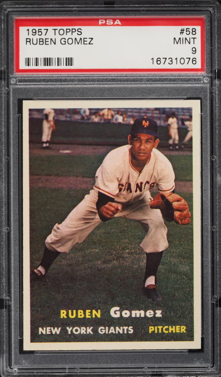 1957 Topps Ruben Gomez #58 PSA 9 MINT