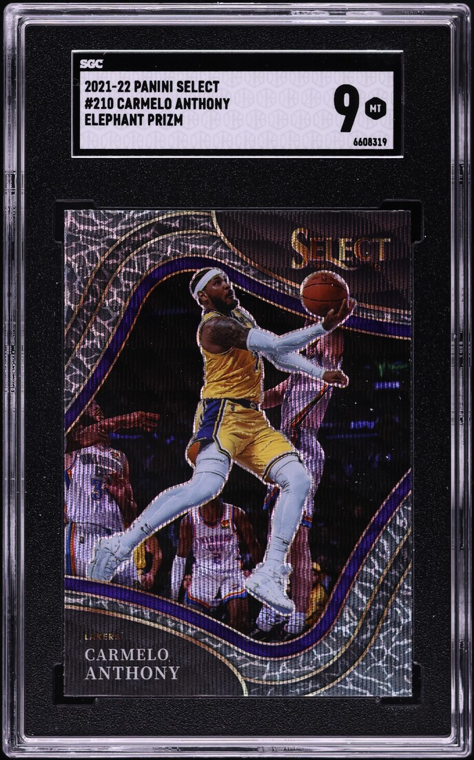 2021 Select Courtside Elephant Prizm Carmelo Anthony #210 SGC 9 MINT