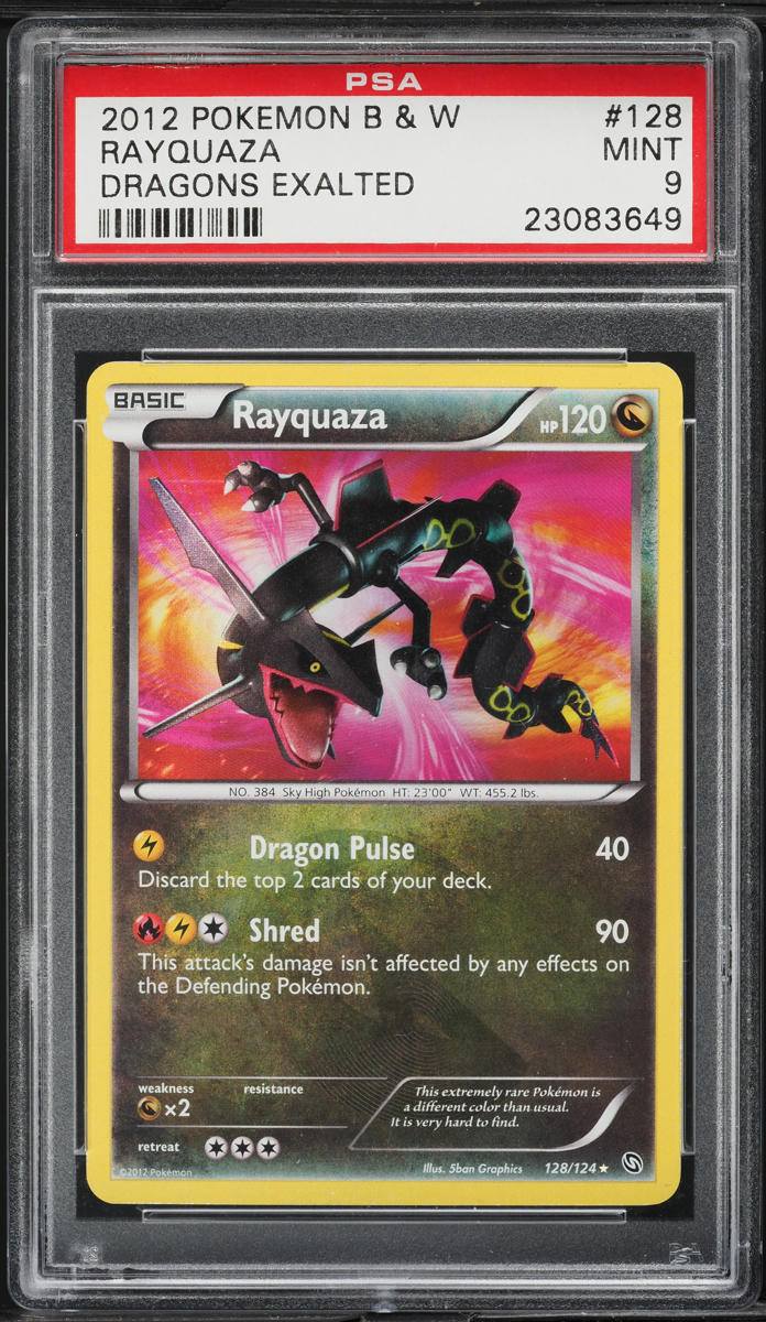 2012 Pokemon Black & White Dragons Exalted Rayquaza #128 PSA 9 MINT