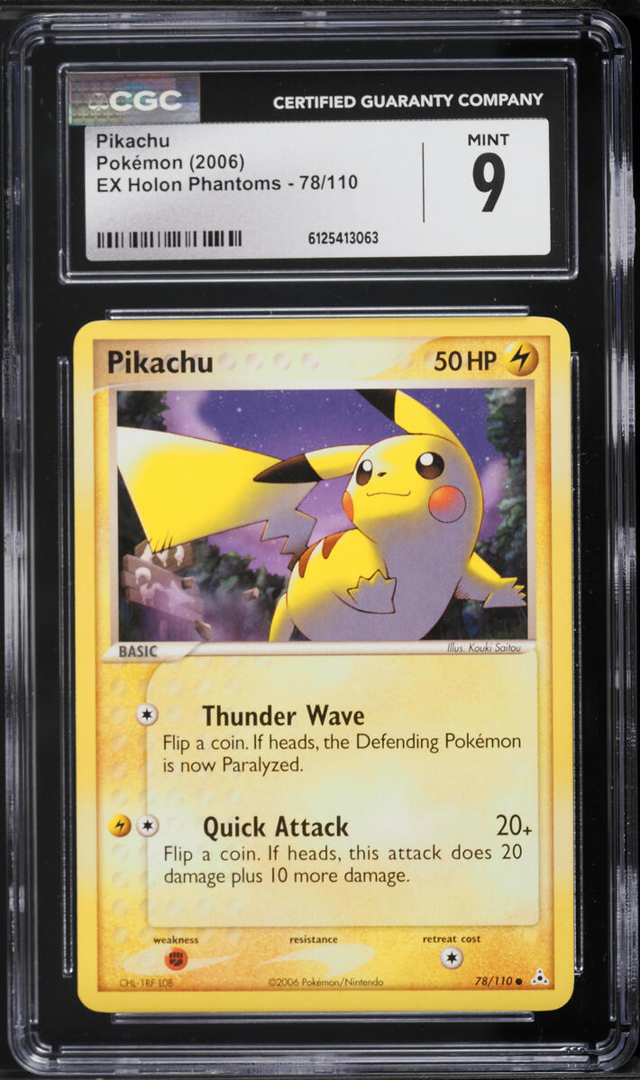 2006 Pokemon EX Holon Phantoms Pikachu #78 CGC 9 MINT