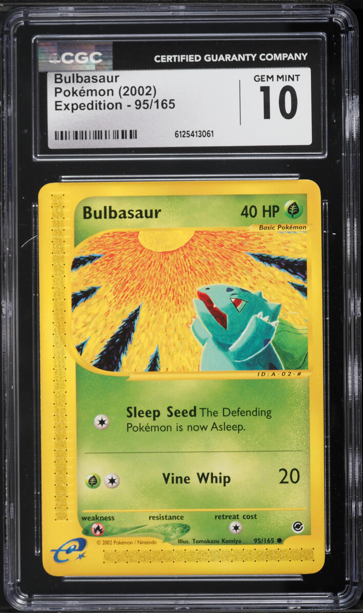 2002 Pokemon Expedition Bulbasaur #95 CGC 10 GEM MINT