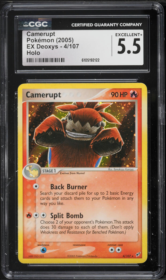 2005 Pokemon EX Deoxys Holo Camerupt #4 CGC 5.5 EX+