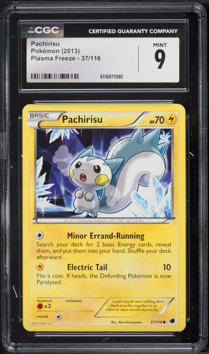 2013 Pokemon Black & White Plasma Freeze Pachirisu #37 CGC 9 MINT