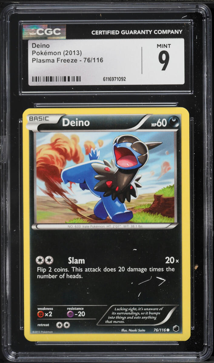 2013 Pokemon Black & White Plasma Freeze Deino #76 CGC 9 MINT
