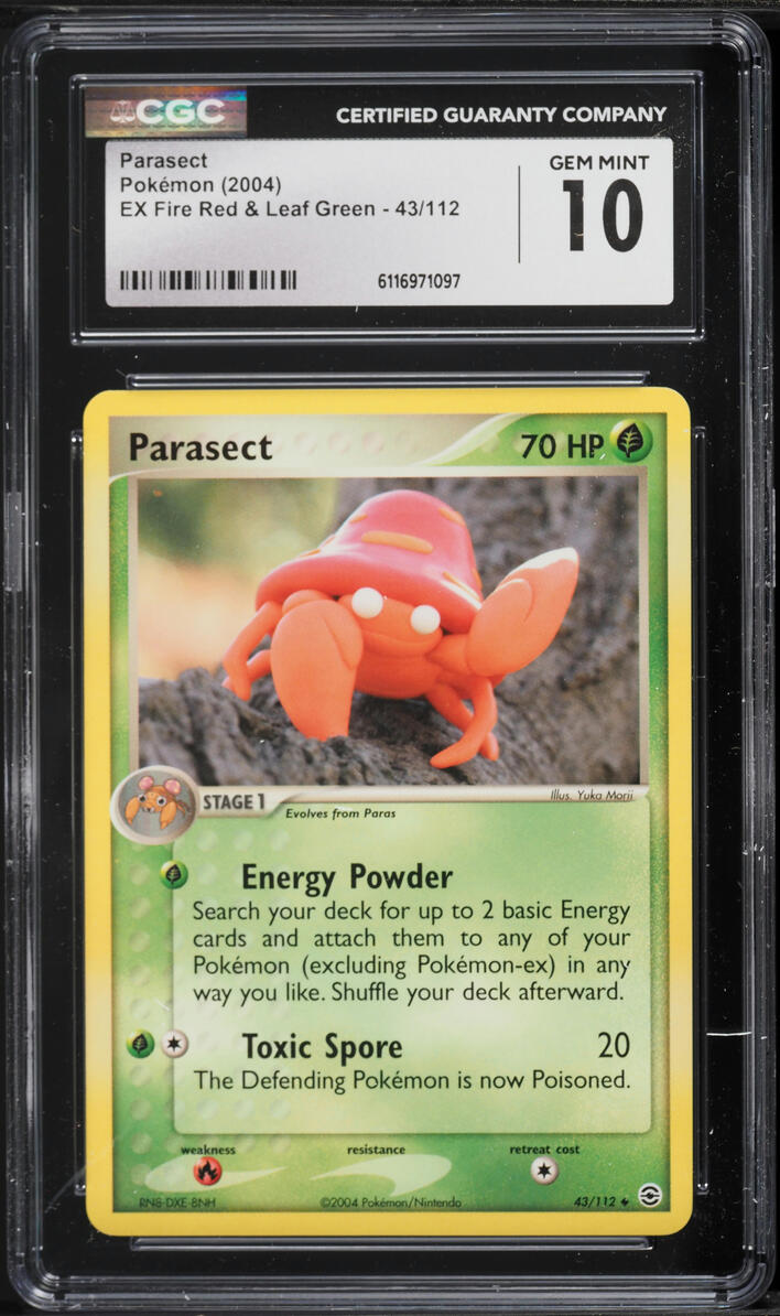 2004 Pokemon EX Fire Red & Leaf Green Parasect #43 CGC 10 GEM MINT