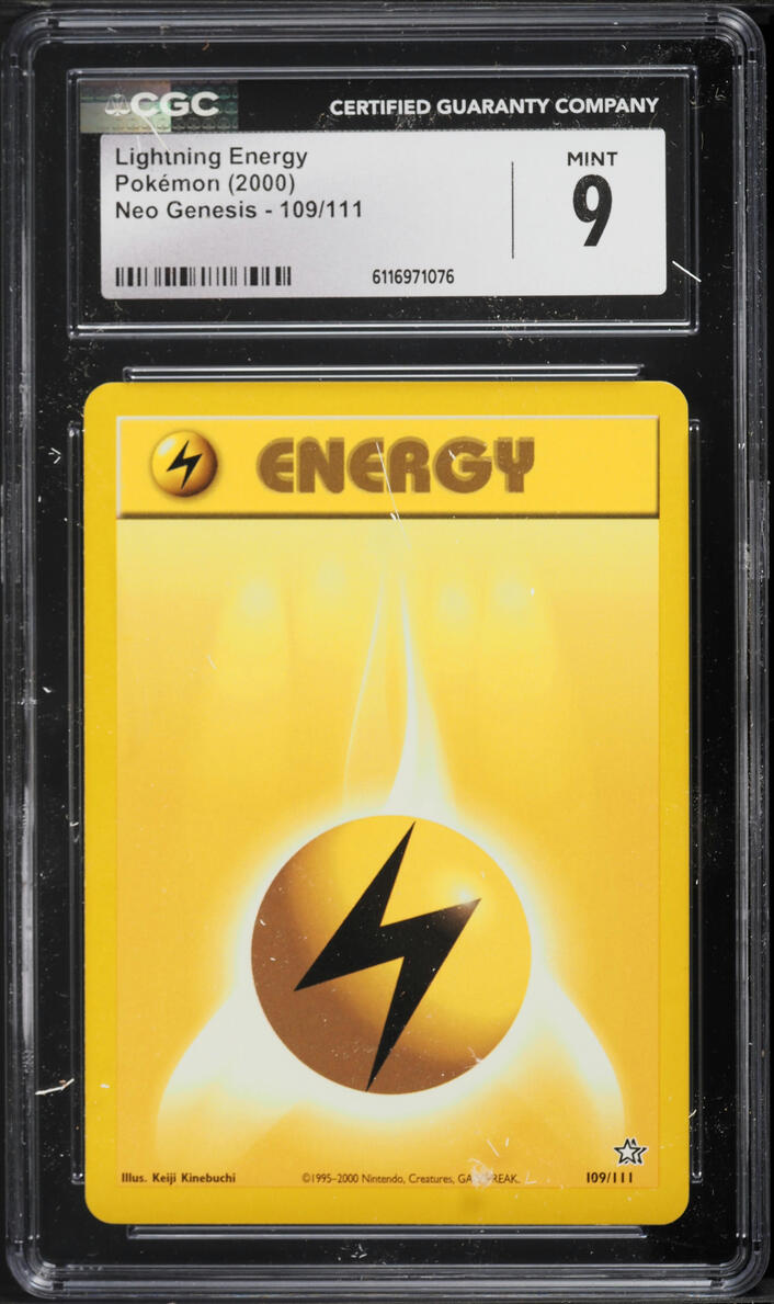 2000 Pokemon Neo Genesis Lightning Energy #109 CGC 9 MINT