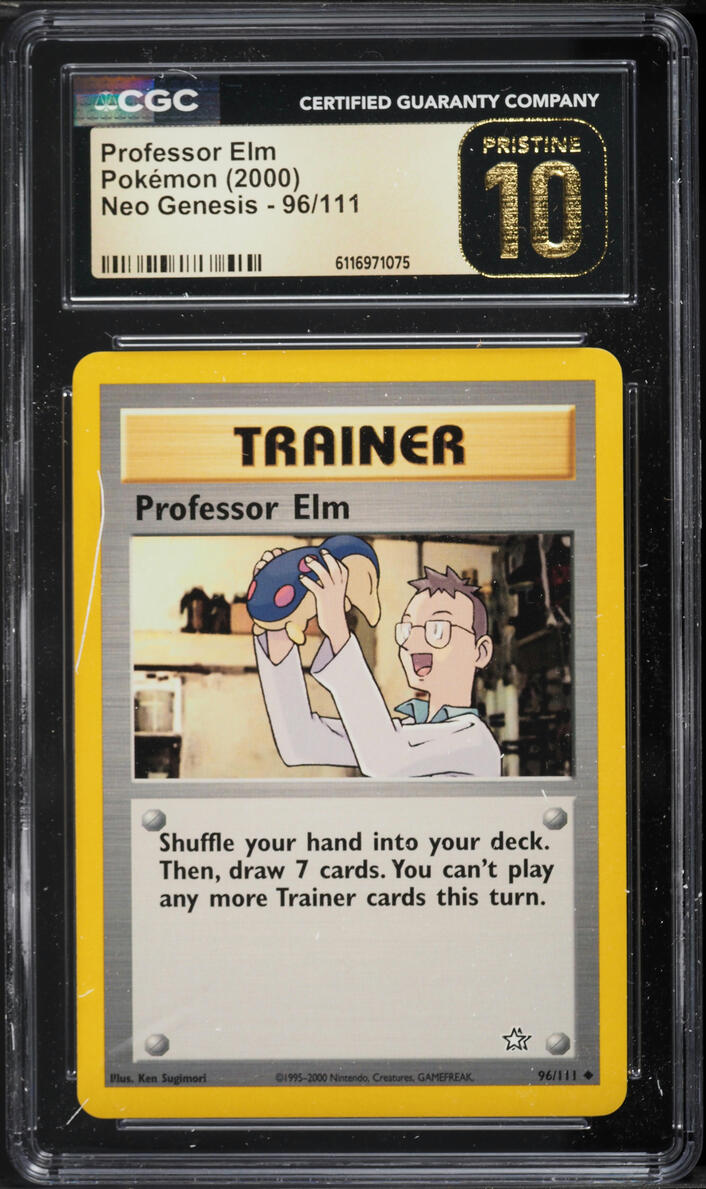 2000 Pokemon Neo Genesis Professor Elm #96 CGC 10 PRISTINE