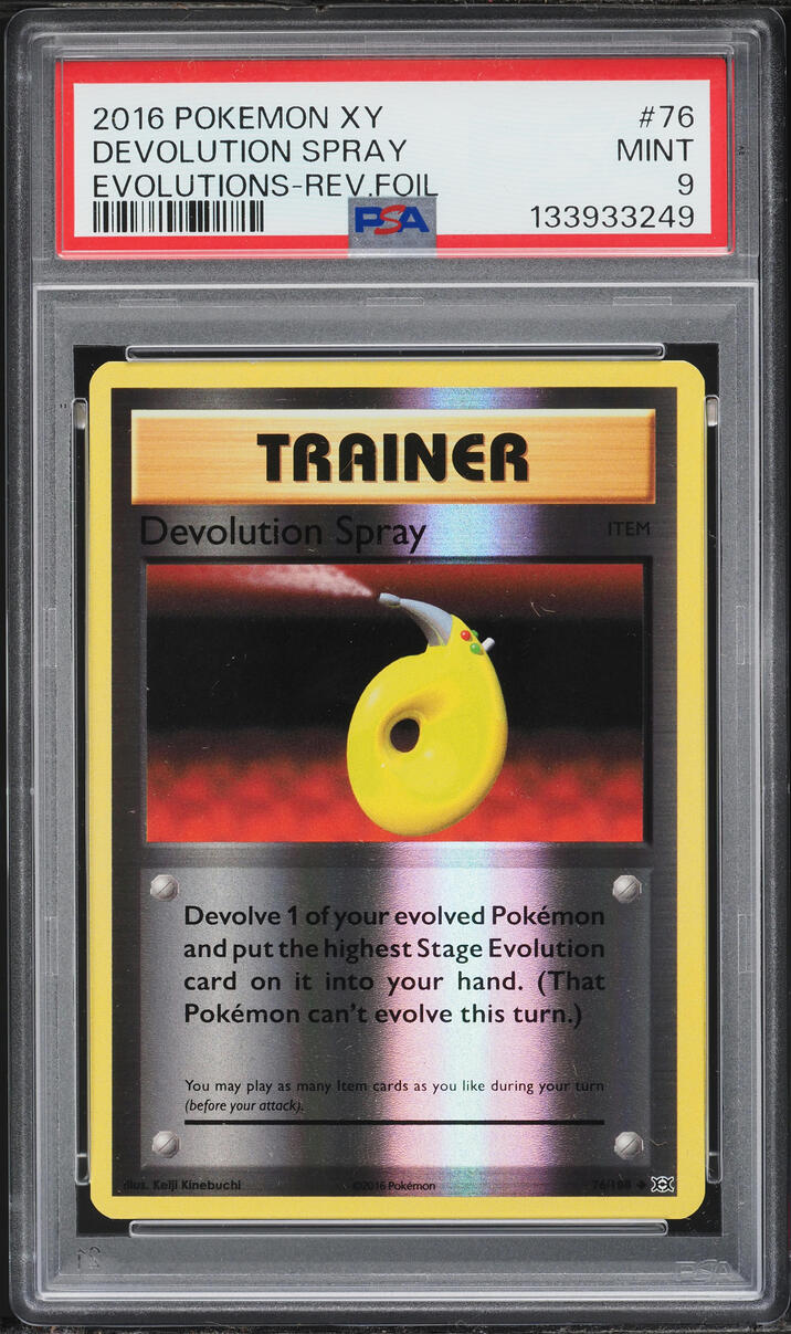 2016 Pokemon XY Evolutions Reverse Holo Devolution Spray #76 PSA 9 MINT