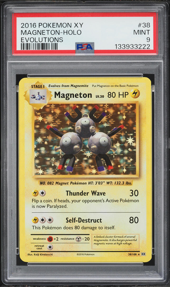 2016 Pokemon XY Evolutions Holo Magneton #38 PSA 9 MINT