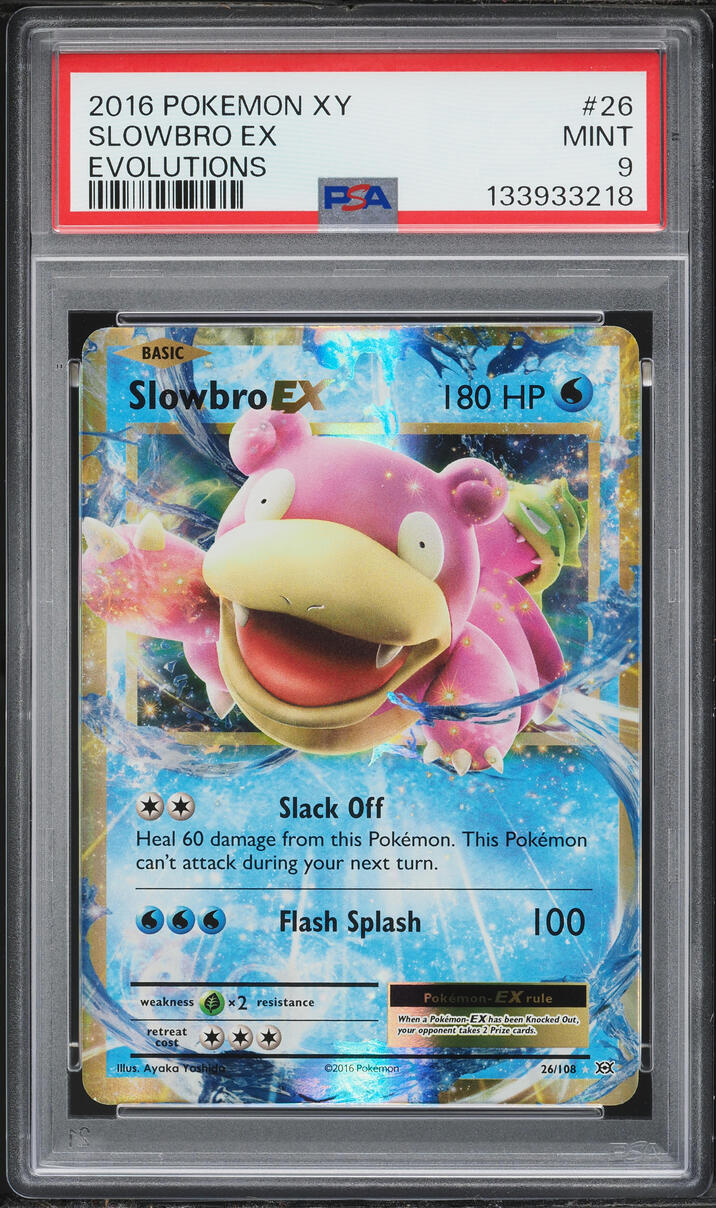 2016 Pokemon XY Evolutions Holo Slowbro EX #26 PSA 9 MINT
