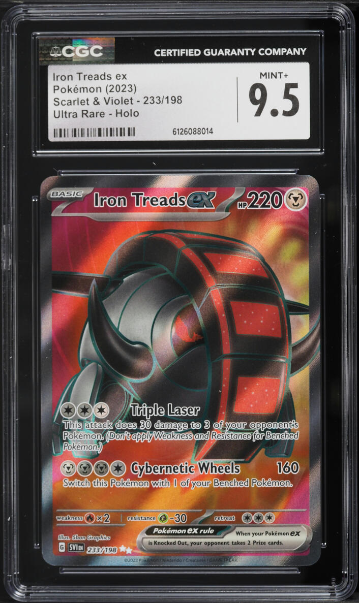 2023 Pokemon Scarlet & Violet Full Art Iron Treads ex #233 CGC 9.5 MINT+
