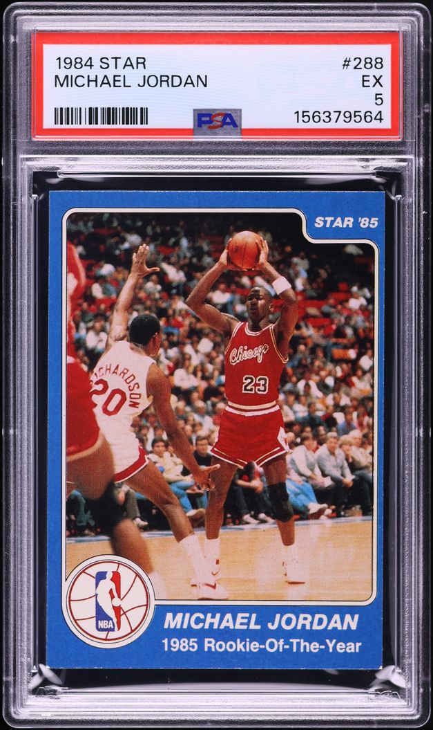 1984 Star Basketball Michael Jordan ROOKIE #288 PSA 5 EX